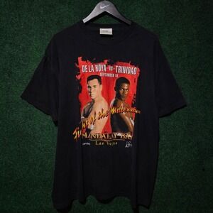 Vintage boxing shirt Oscar De La Hoya vs Trinidad Boxing tee‎